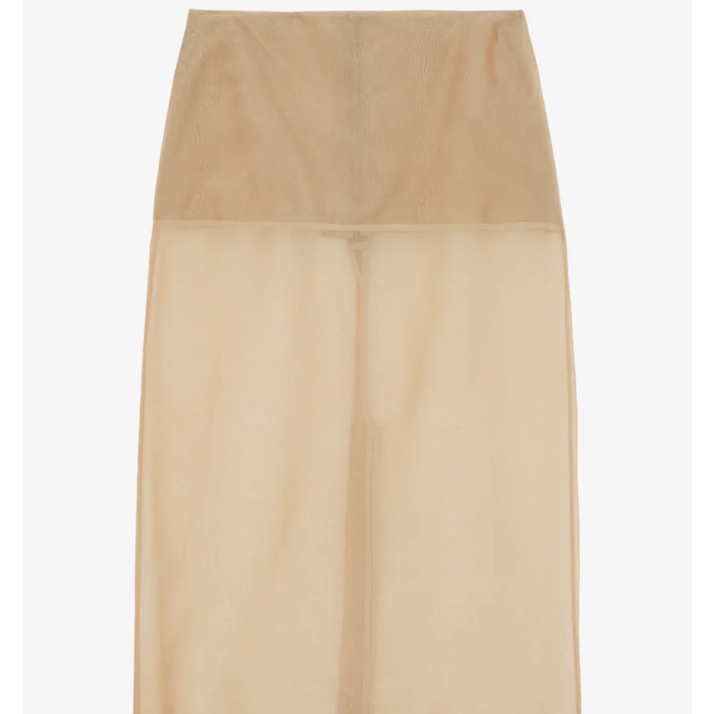 The Frankie Shop Beige Sheer Maxi Skirt